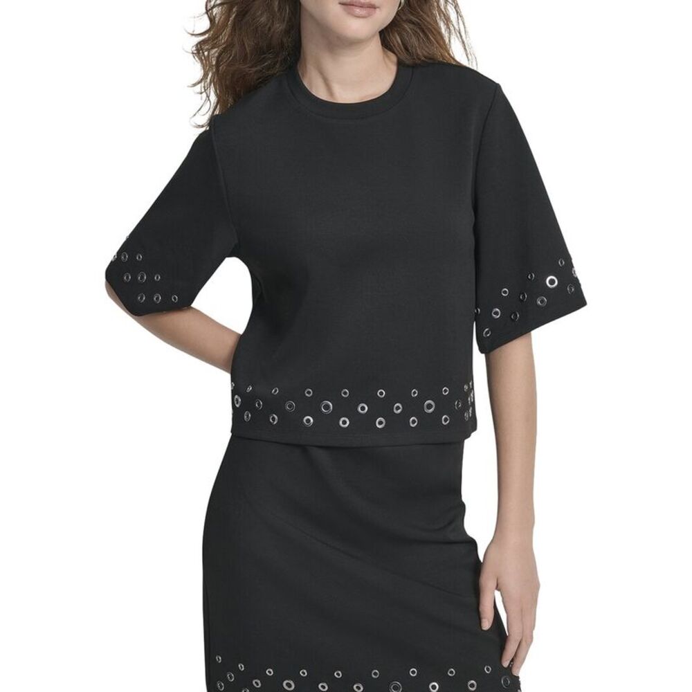 Dkny Womens  Ponte Knit Top